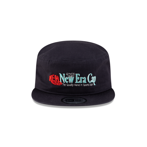 New Era Branded Navy Painter Elastic Back Hat