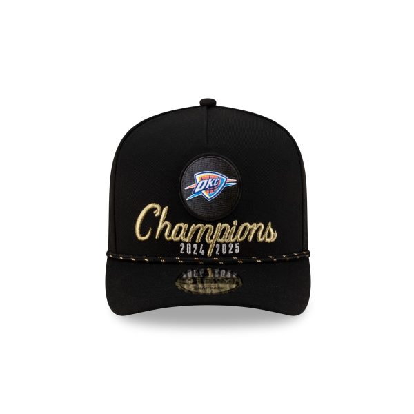 Oklahoma City Thunder 2025 NBA Champions Locker Room 9FIFTY A-Frame Snapback Hat