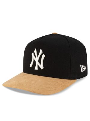 New York Yankees Camel Suede Visor 9FORTY A-Frame Snapback Hat