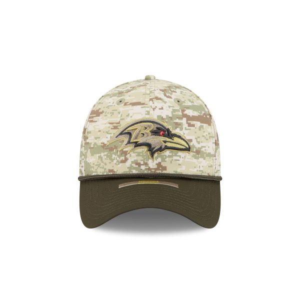 Baltimore Ravens 2025 Salute to Service Digi Camo 39THIRTY Stretch Fit Hat