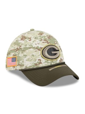 Green Bay Packers 2025 Salute to Service Digi Camo 39THIRTY Stretch Fit Hat