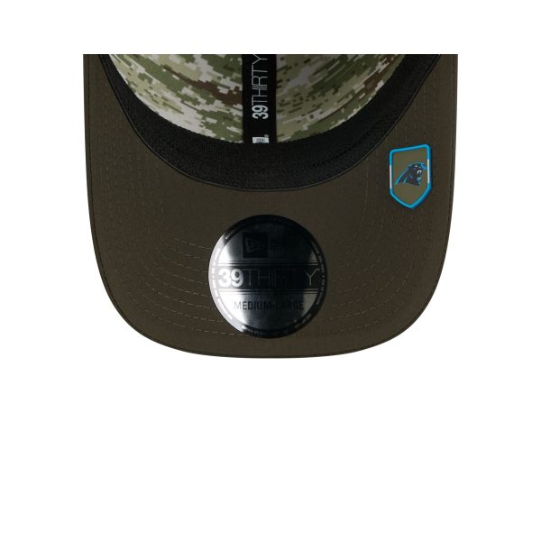 Carolina Panthers 2025 Salute to Service 39THIRTY Stretch Fit Hat