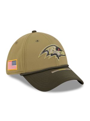 Baltimore Ravens 2025 Salute to Service 39THIRTY Stretch Fit Hat