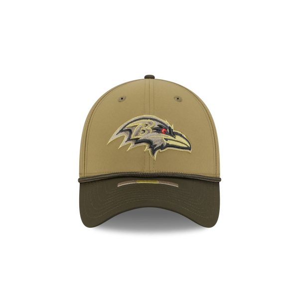 Baltimore Ravens 2025 Salute to Service 39THIRTY Stretch Fit Hat