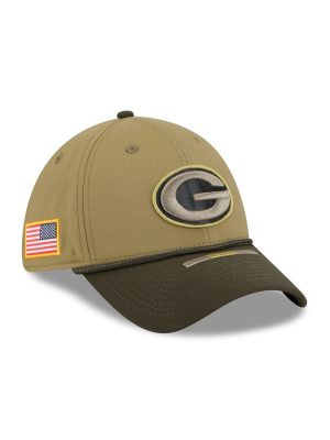 Green Bay Packers 2025 Salute to Service 39THIRTY Stretch Fit Hat