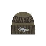 Baltimore Ravens 2025 Salute to Service Cuff Knit Hat