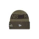 Baltimore Ravens 2025 Salute to Service Cuff Knit Hat