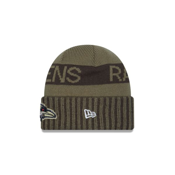 Baltimore Ravens 2025 Salute to Service Cuff Knit Hat