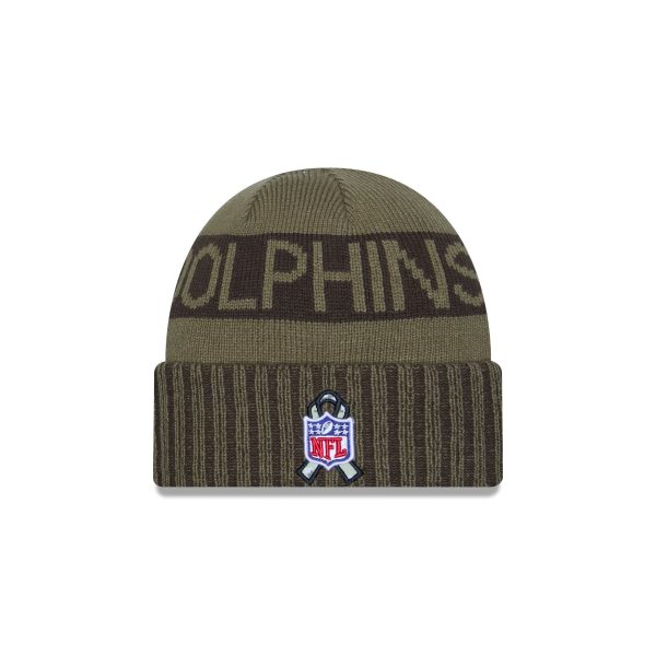 Miami Dolphins 2025 Salute to Service Cuff Knit Hat