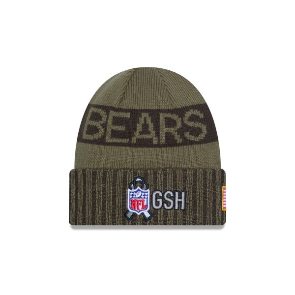 Chicago Bears 2025 Salute to Service Cuff Knit Hat