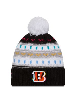 Cincinnati Bengals 2025 Crucial Catch Women's Pom Knit Hat