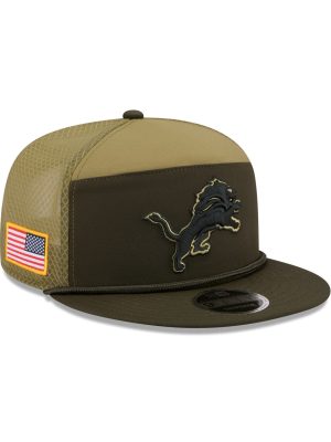 Detroit Lions 2025 Salute to Service Split Panel 9FIFTY Trucker Hat