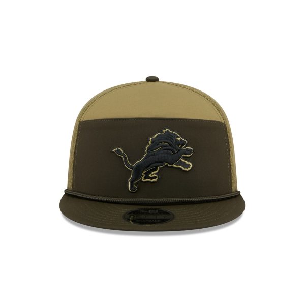 Detroit Lions 2025 Salute to Service Split Panel 9FIFTY Trucker Hat