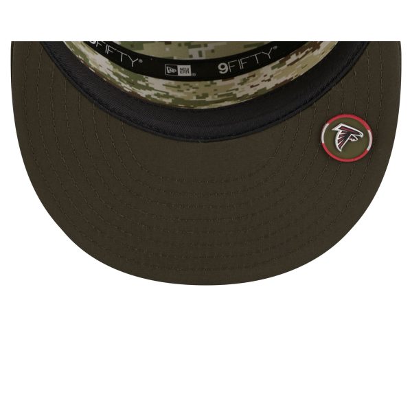 Atlanta Falcons 2025 Salute to Service Split Panel 9FIFTY Trucker Hat