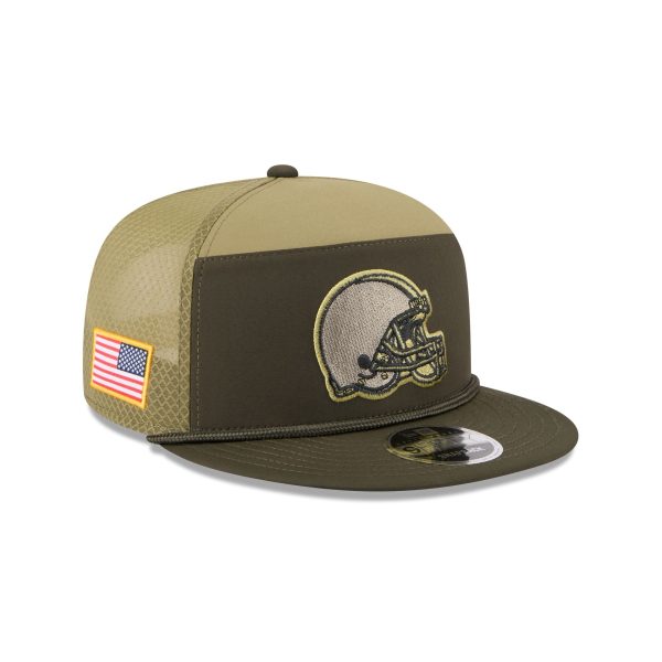 Cleveland Browns 2025 Salute to Service Split Panel 9FIFTY Trucker Hat
