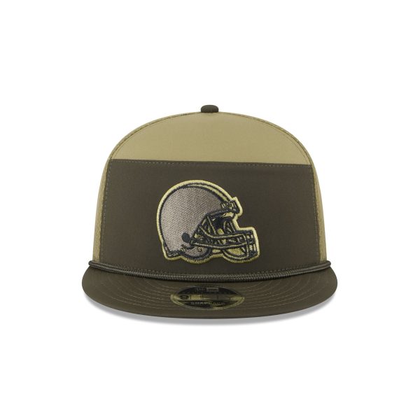 Cleveland Browns 2025 Salute to Service Split Panel 9FIFTY Trucker Hat