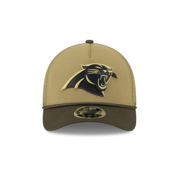 Carolina Panthers 2025 Salute to Service 9FORTY M-Crown A-Frame Trucker Hat