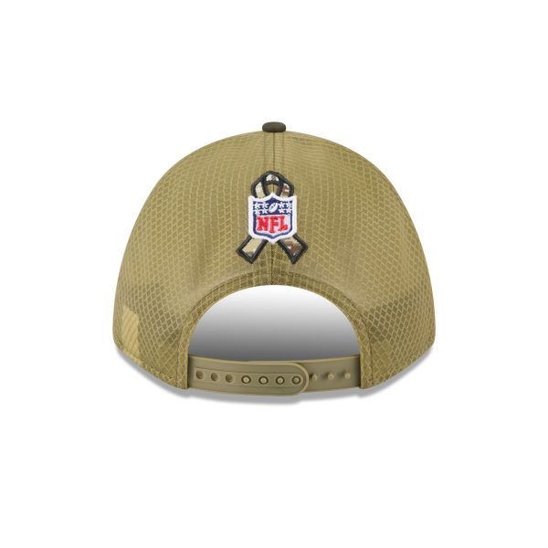 Carolina Panthers 2025 Salute to Service 9FORTY M-Crown A-Frame Trucker Hat