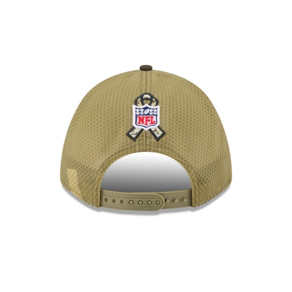 Baltimore Ravens 2025 Salute to Service 9FORTY M-Crown A-Frame Trucker Hat
