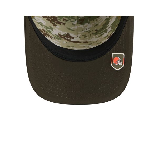 Cleveland Browns 2025 Salute to Service 9FORTY M-Crown A-Frame Trucker Hat