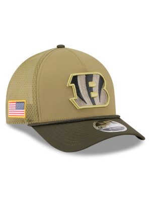 Cincinnati Bengals 2025 Salute to Service 9FORTY M-Crown A-Frame Trucker Hat