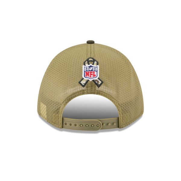 Houston Texans 2025 Salute to Service 9FORTY M-Crown A-Frame Trucker Hat