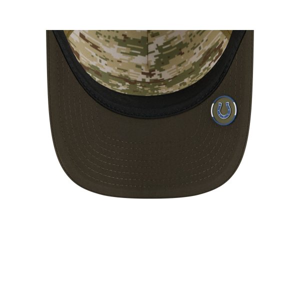 Indianapolis Colts 2025 Salute to Service 9FORTY M-Crown A-Frame Trucker Hat