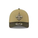 New Orleans Saints 2025 Salute to Service 9FORTY M-Crown A-Frame Trucker Hat
