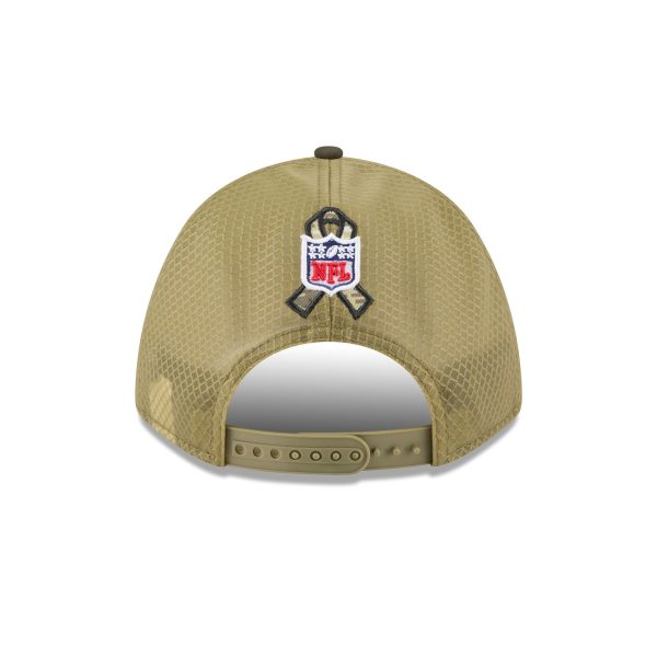 New Orleans Saints 2025 Salute to Service 9FORTY M-Crown A-Frame Trucker Hat