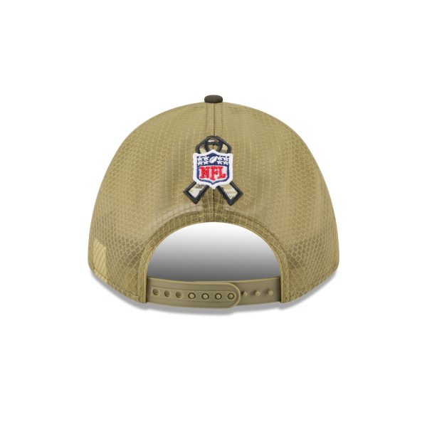 Miami Dolphins 2025 Salute to Service 9FORTY M-Crown A-Frame Trucker Hat