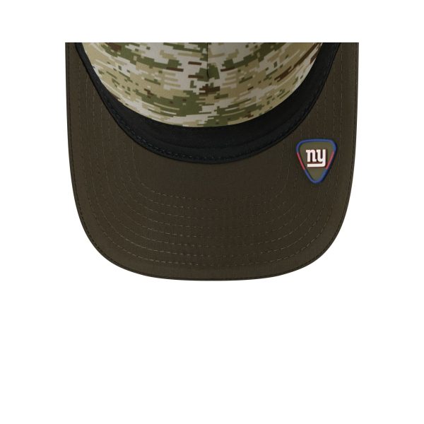 New York Giants 2025 Salute to Service 9FORTY M-Crown A-Frame Trucker Hat