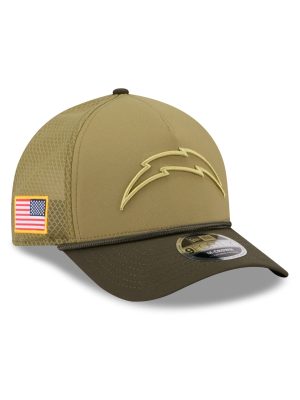 Los Angeles Chargers 2025 Salute to Service 9FORTY M-Crown A-Frame Trucker Hat