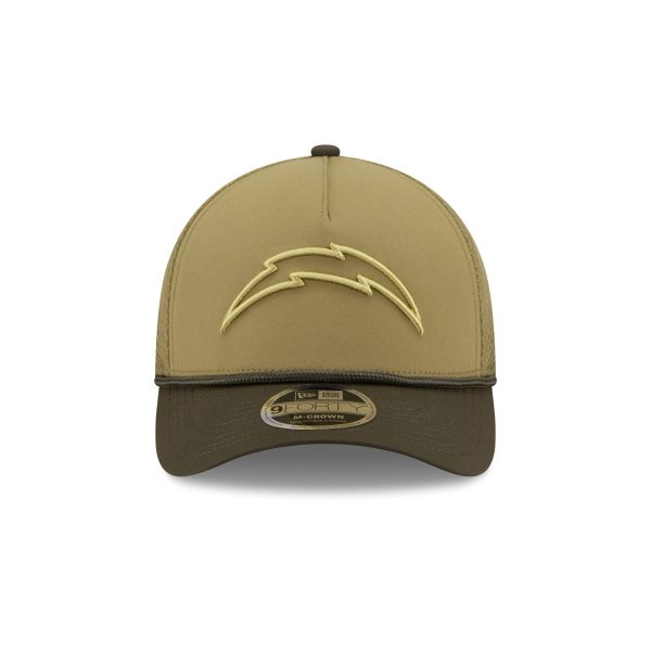 Los Angeles Chargers 2025 Salute to Service 9FORTY M-Crown A-Frame Trucker Hat