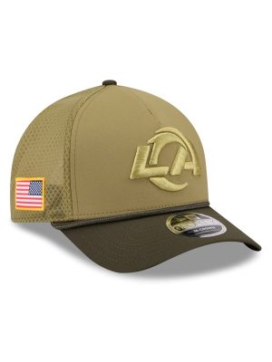 Los Angeles Rams 2025 Salute to Service 9FORTY M-Crown A-Frame Trucker Hat