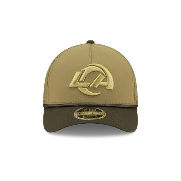 Los Angeles Rams 2025 Salute to Service 9FORTY M-Crown A-Frame Trucker Hat