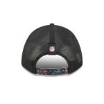 Carolina Panthers 2025 Crucial Catch 9FORTY M-Crown A-Frame Trucker Hat