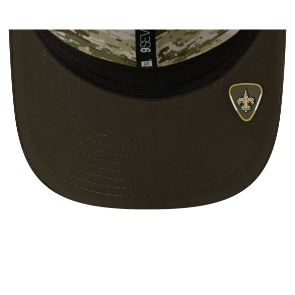 New Orleans Saints 2025 Salute to Service 9SEVENTY Trucker Hat