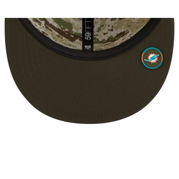 Miami Dolphins 2025 Salute to Service 59FIFTY Fitted Hat