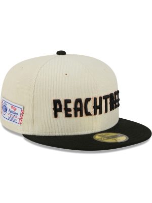 Atlanta Hawks 2025 City Edition Chrome White Corduroy 59FIFTY Fitted Hat