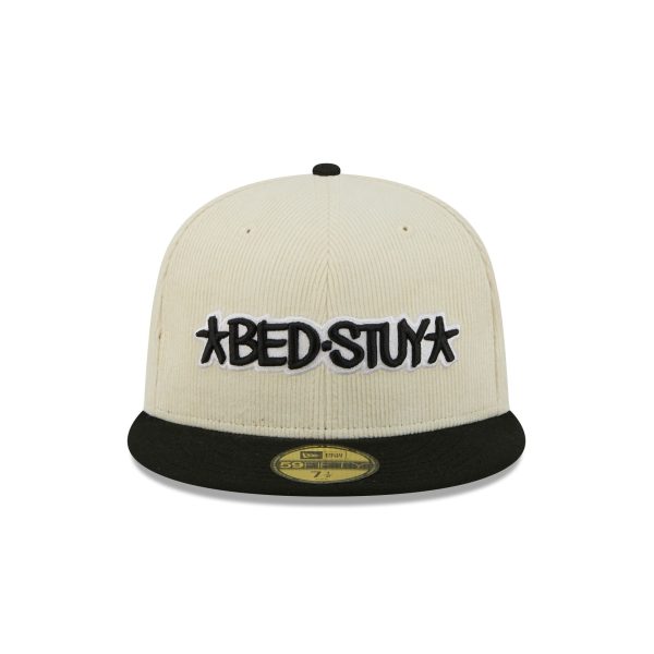 Brooklyn Nets 2025 City Edition Chrome White Corduroy 59FIFTY Fitted Hat