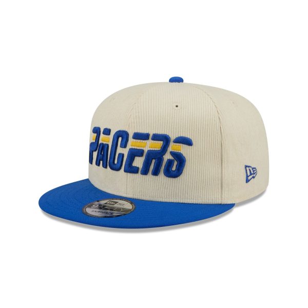 Indiana Pacers 2025 City Edition Chrome White Corduroy 9FIFTY Snapback Hat