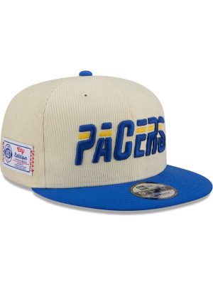 Indiana Pacers 2025 City Edition Chrome White Corduroy 9FIFTY Snapback Hat