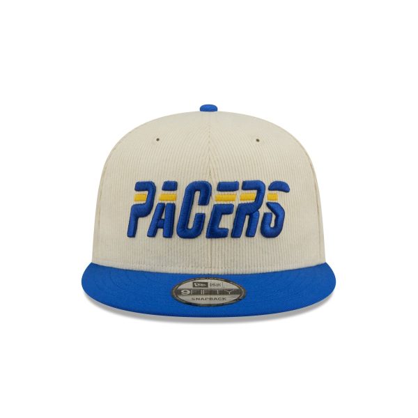 Indiana Pacers 2025 City Edition Chrome White Corduroy 9FIFTY Snapback Hat