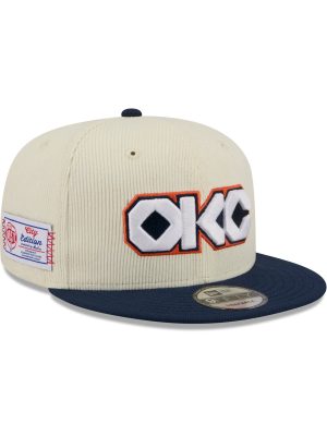 Oklahoma City Thunder 2025 City Edition Chrome White Corduroy 9FIFTY Snapback Hat
