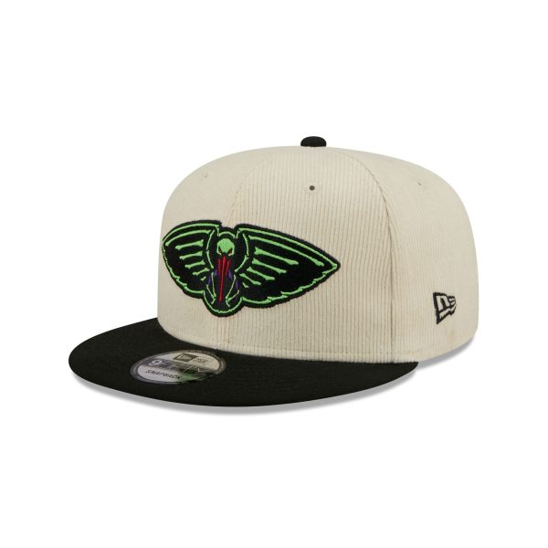 New Orleans Pelicans 2025 City Edition Chrome White Corduroy 9FIFTY Snapback Hat