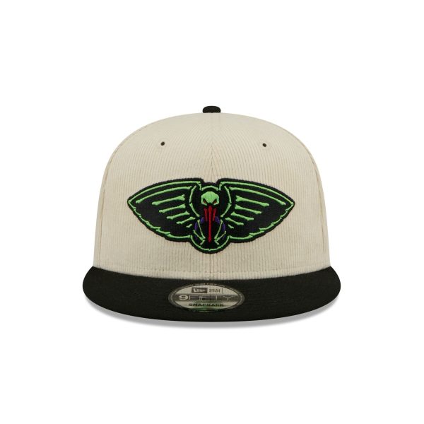 New Orleans Pelicans 2025 City Edition Chrome White Corduroy 9FIFTY Snapback Hat