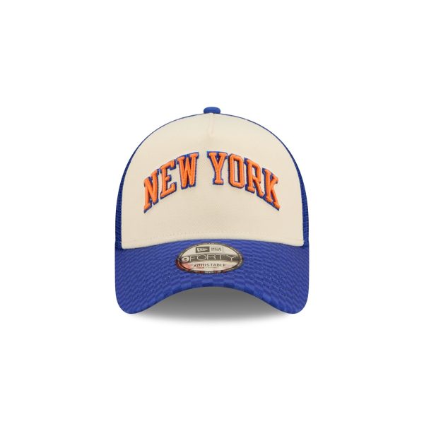 New York Knicks 2025 City Edition 9FORTY A-Frame Trucker Hat