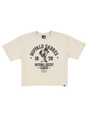 Buffalo Sabres Throwback Prep Stone Women's Cropped T-Shirt