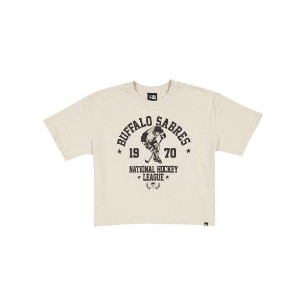 Buffalo Sabres Throwback Prep Stone Women's Cropped T-Shirt
