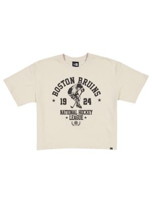Boston Bruins Throwback Prep Stone Women's Cropped T-Shirt